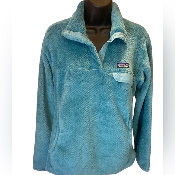 Patagonia Teal Fleece Jacket Medium - Picture 13 of 13